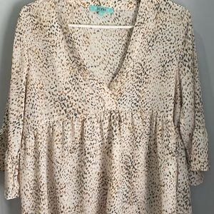 Animal Print Low Cut Shirt